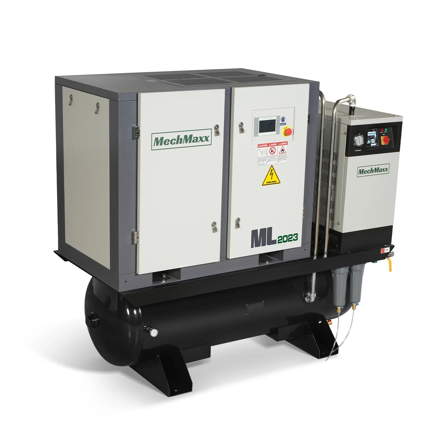 MechMaxx ML20 Air Compressor 20HP Combined Rotary Screw with Dryer 105-Gal ASME Tank 78 CFM 116 PSI 230V 3-Phase Industrial Grade New