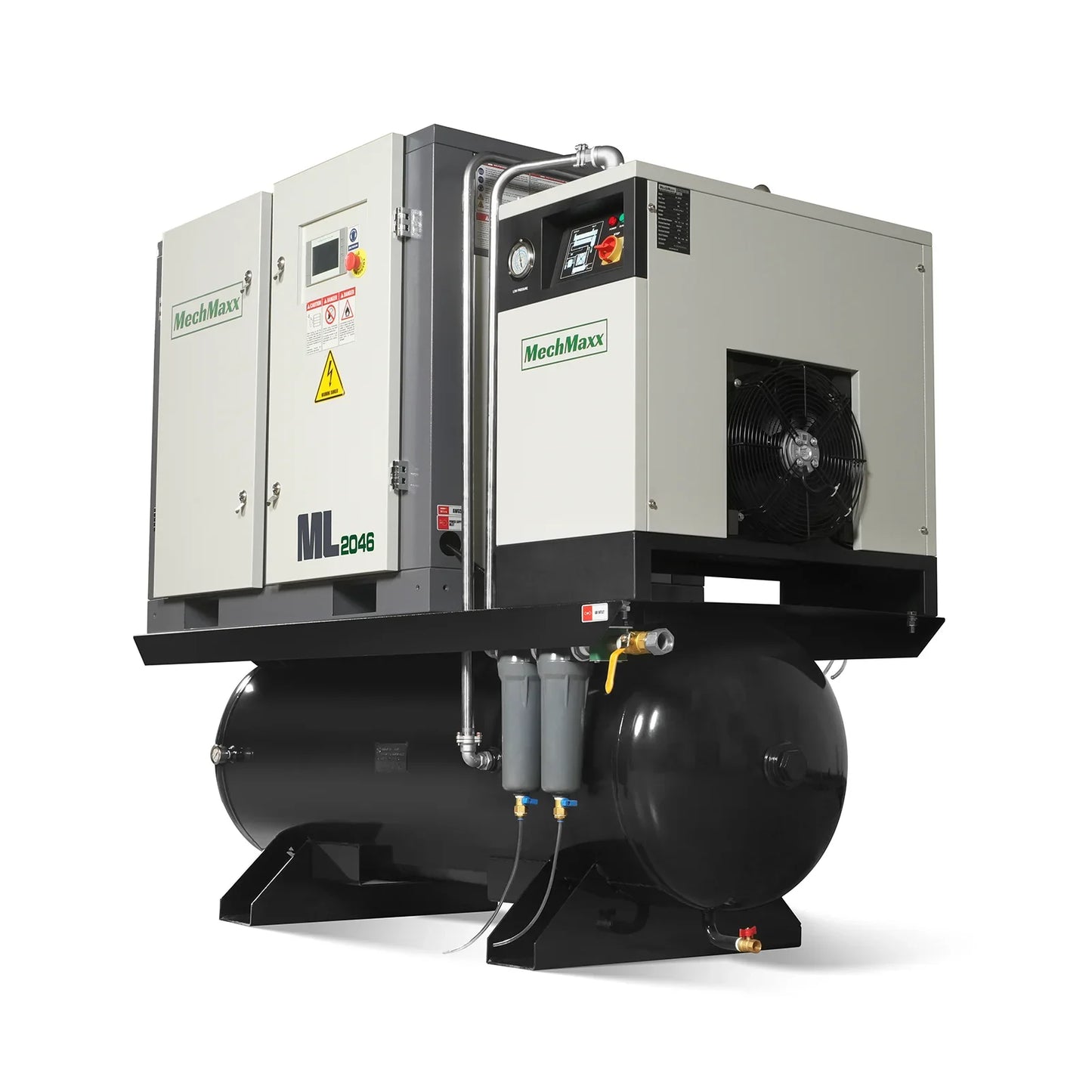 MechMaxx ML2046 Air Compressor 20HP Rotary Screw with Dryer 105-Gal ASME Tank 78 CFM 116 PSI 460V 3-Phase Industrial Grade New