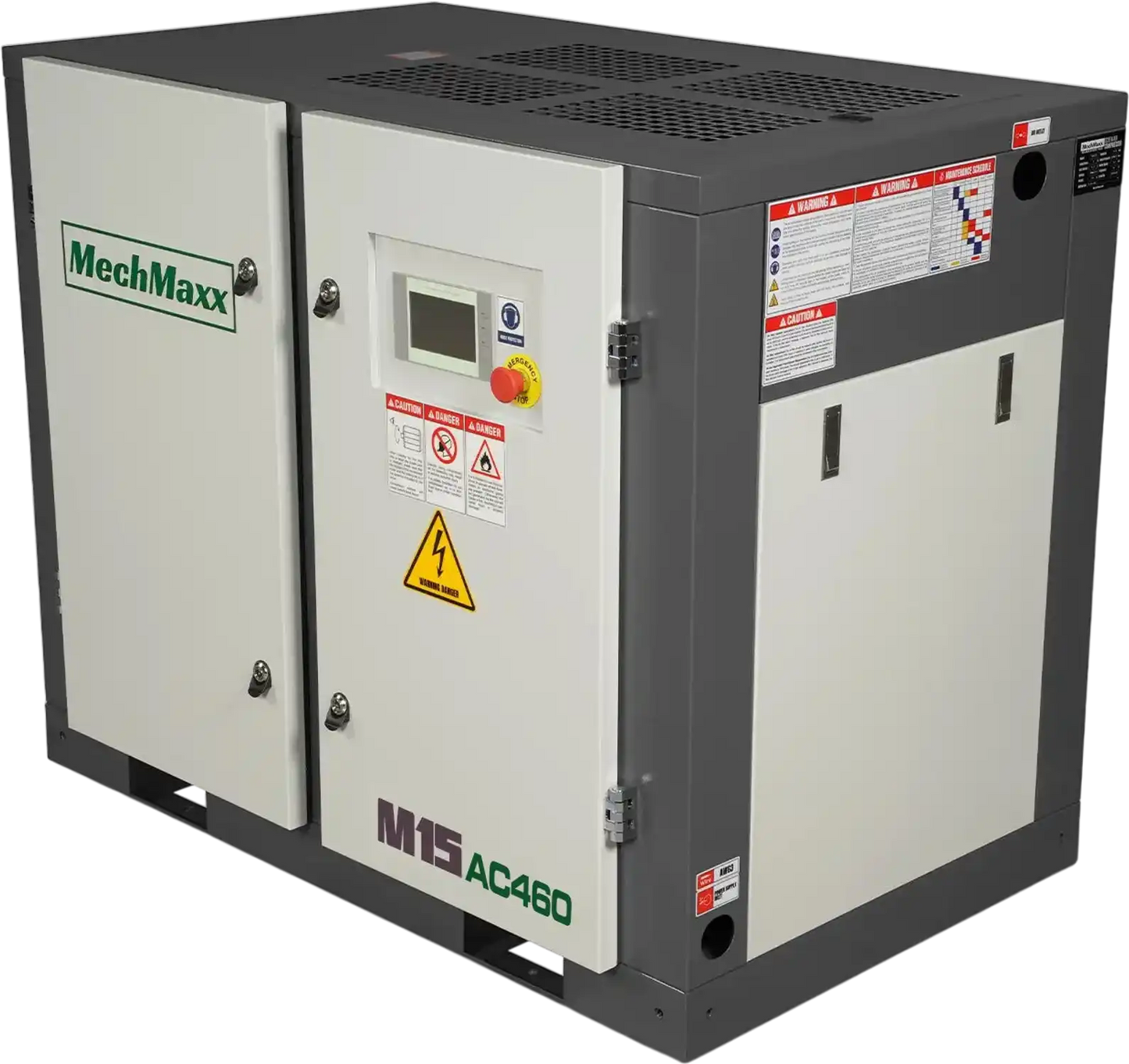 MechMaxx M15AC460 Rotary Screw Air Compressor 15HP 45 CFM 116 PSI 460V 3-Phase Industrial-Grade New