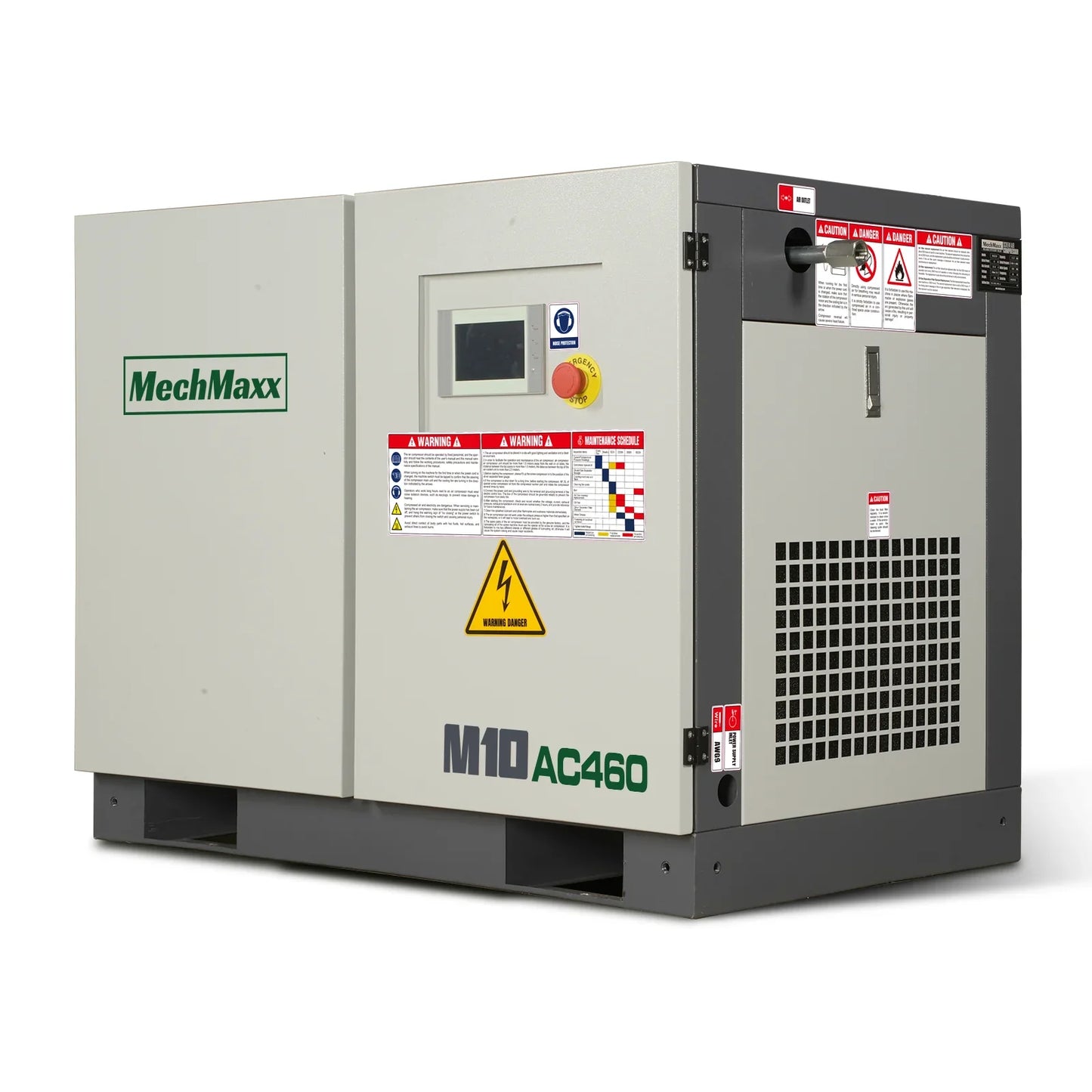 MechMaxx M10AC460 Rotary Screw Air Compressor 10HP 32 CFM 116 PSI 460V 3-Phase Industrial-Grade New