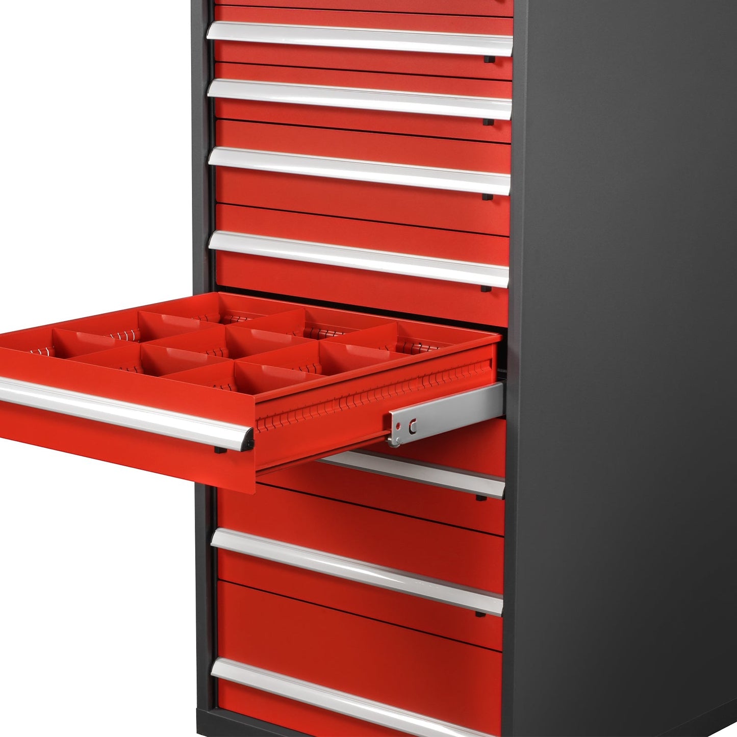 MechMaxx MD59A9 Tool Box Heavy Duty Modular 9 Drawer Cabinet Tool Storage Organizer Steel Construction 59" H x 28.5" W x 28.5" D New