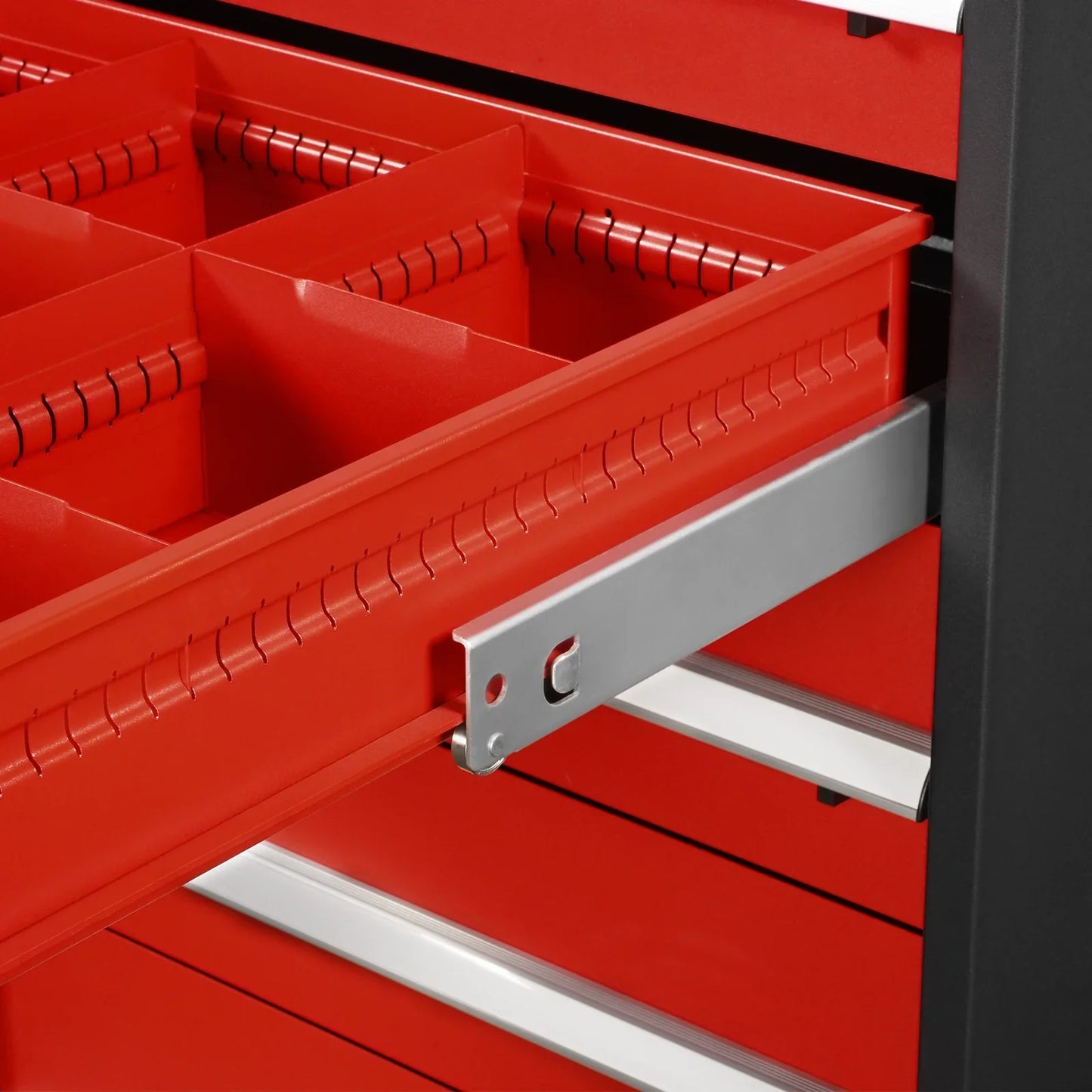 MechMaxx MD59A9 Tool Box Heavy Duty Modular 9 Drawer Cabinet Tool Storage Organizer Steel Construction 59" H x 28.5" W x 28.5" D New