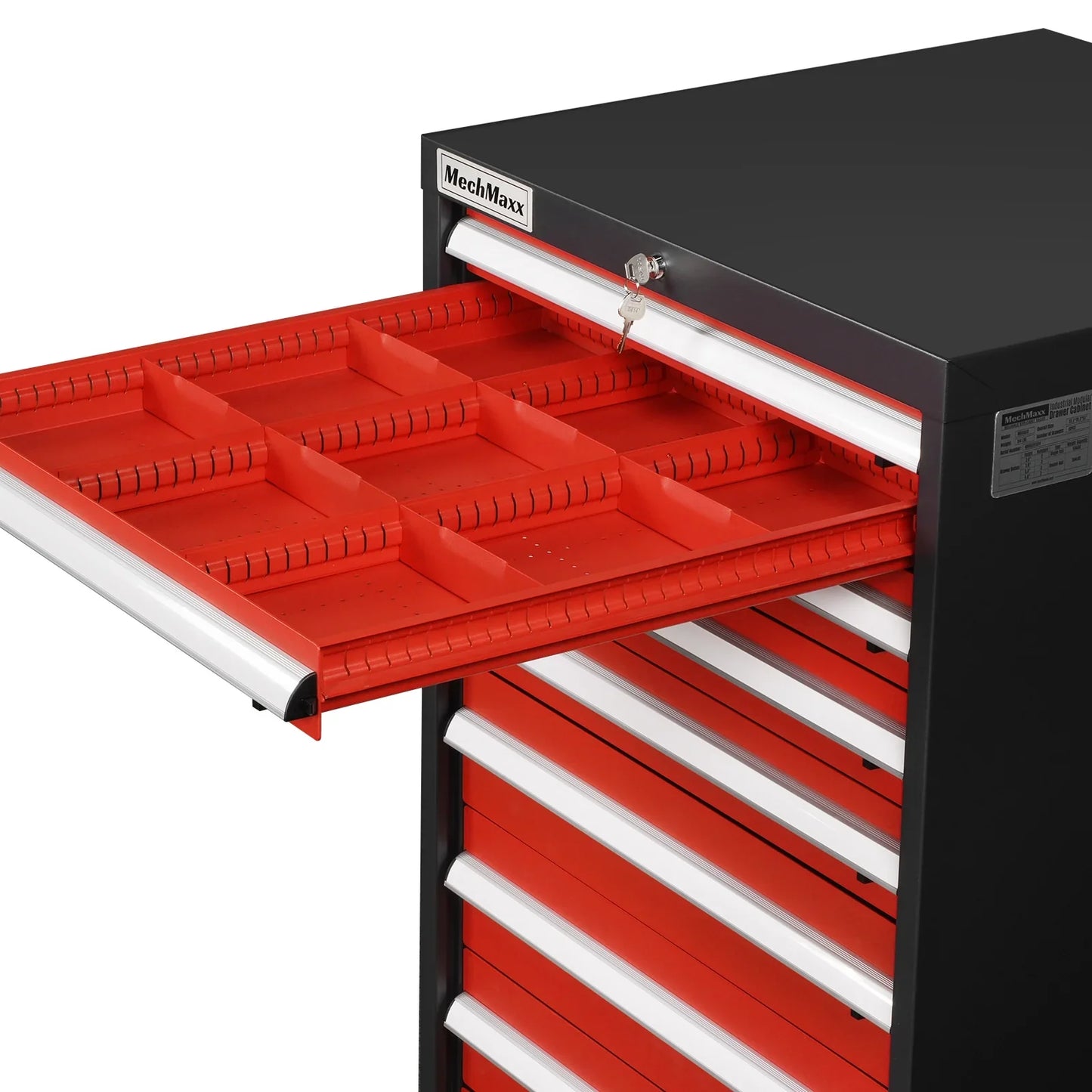 MechMaxx MD59A10 Tool Box Heavy Duty Modular 10 Drawer Cabinet Tool Storage Organizer Steel Construction 59" H x 28.5" W x 28.5" D New