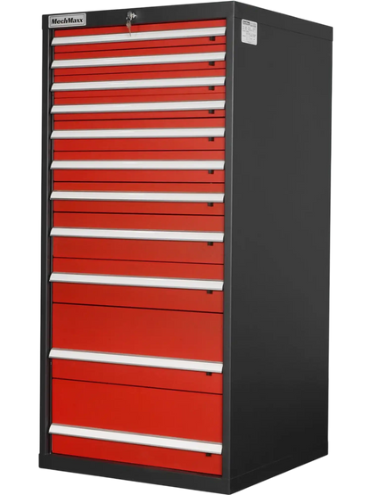 MechMaxx MD59A11 Tool Box Heavy Duty Modular 11 Drawer Cabinet Tool Storage Organizer Steel Construction 59" H x 28.5" W x 28.5" D New