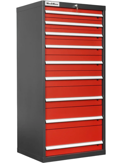 MechMaxx MD59B9 Tool Box Heavy Duty Modular 9 Drawer Steel Tool Storage Organizer Cabinet 59" H x 28.5" W x 22.5" D New
