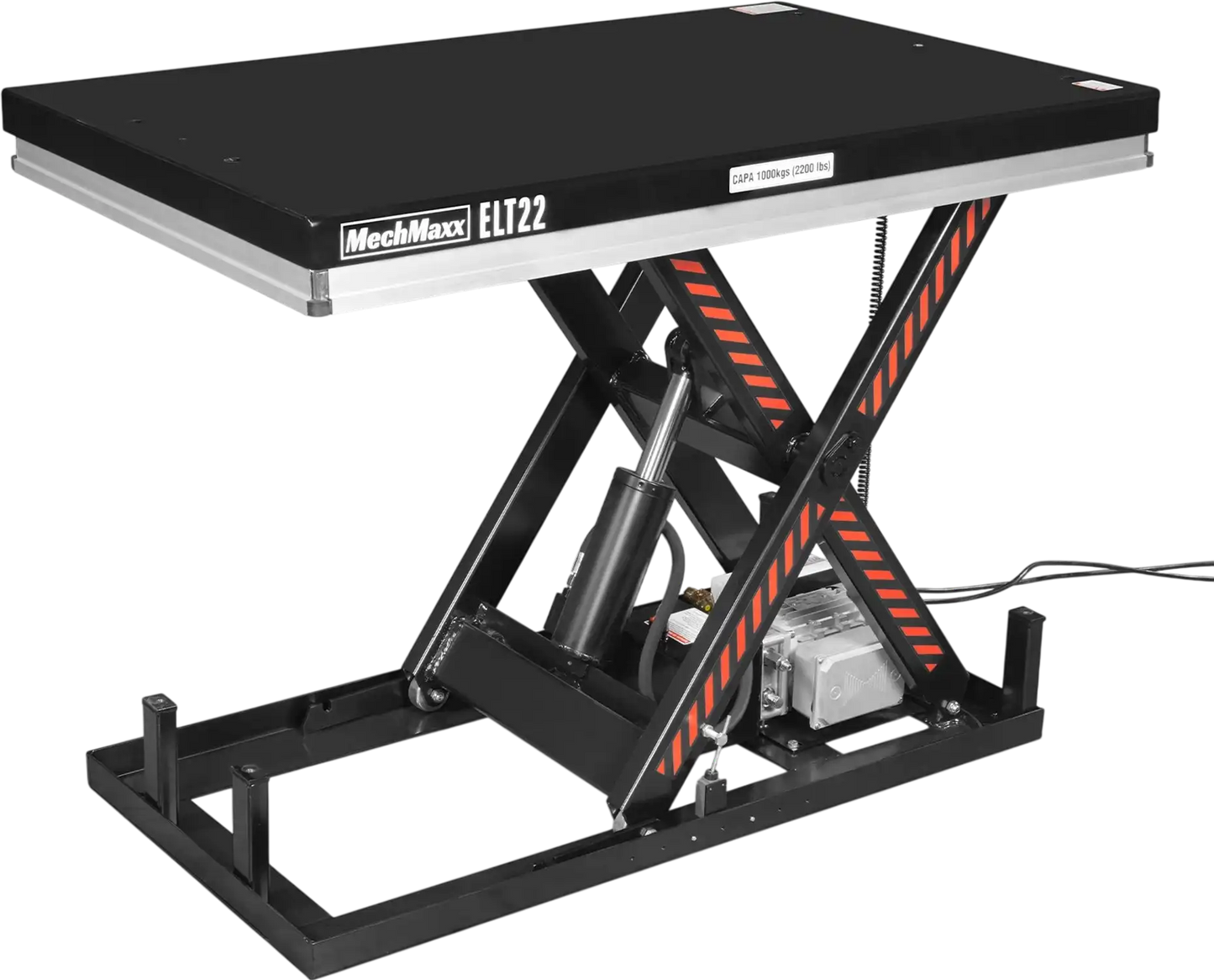 MechMaxx ELT22 Lift Table 2200 lbs Capacity Stationary Electric Hydraulic 51.2 x 32.3" Platform 39.4" Lift Height UL Certified Motor New