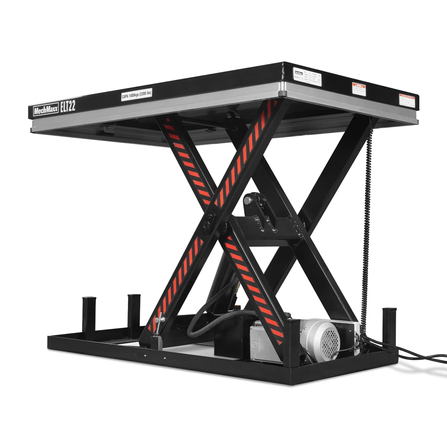 MechMaxx ELT22 Lift Table 2200 lbs Capacity Stationary Electric Hydraulic 51.2 x 32.3" Platform 39.4" Lift Height UL Certified Motor New