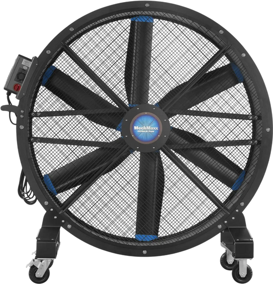 MechMaxx MF-59 Industrial Fan 59" Portable Variable Speed High Efficiency PMSM Motor Mobile High Volume Floor Fan for Warehouse Workshop Gym New