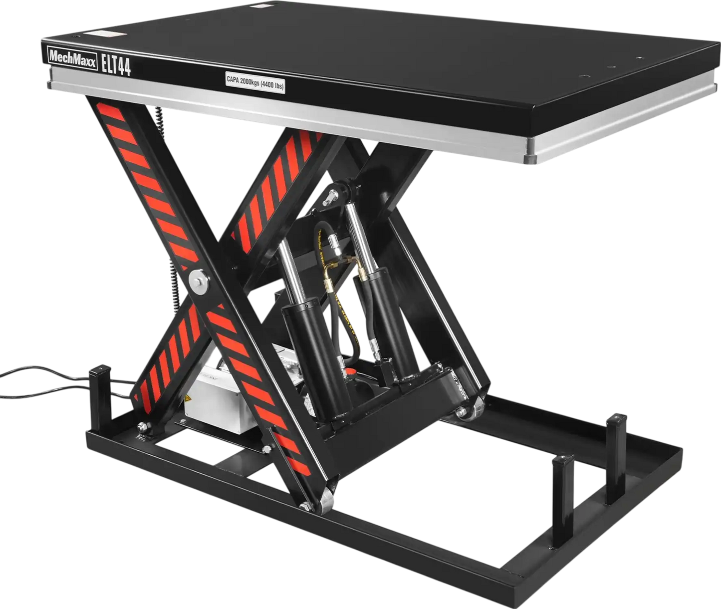 MechMaxx ELT44 Lift Table 4400 lbs Capacity Stationary Powered Hydraulic 51.2" x 33.5" Platform 41.3" Lift Height UL Certified Motor New
