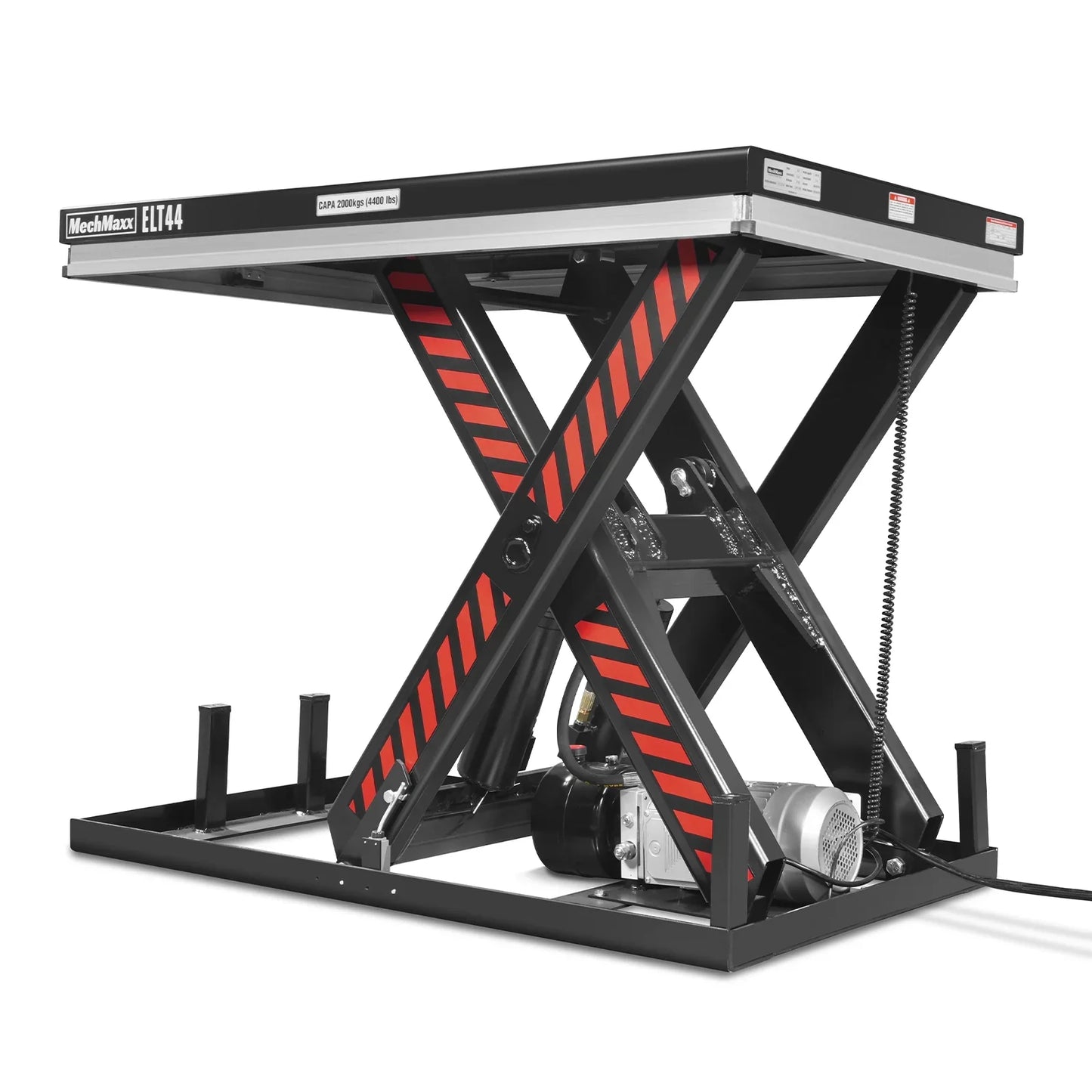 MechMaxx ELT44 Lift Table 4400 lbs Capacity Stationary Powered Hydraulic 51.2" x 33.5" Platform 41.3" Lift Height UL Certified Motor New