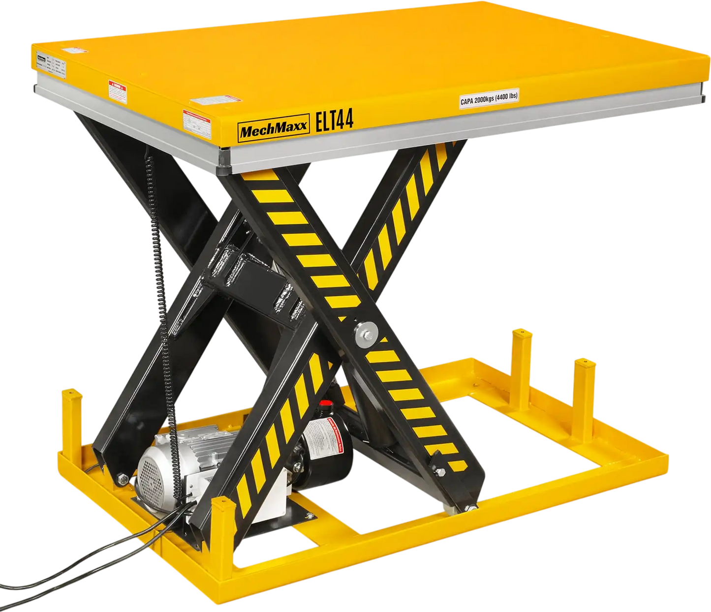 MechMaxx ELT44 Lift Table 4400 lbs Capacity Stationary Powered Hydraulic 51.2 x 33.5" Platform 41.3" Lift Height UL Certified Motor New