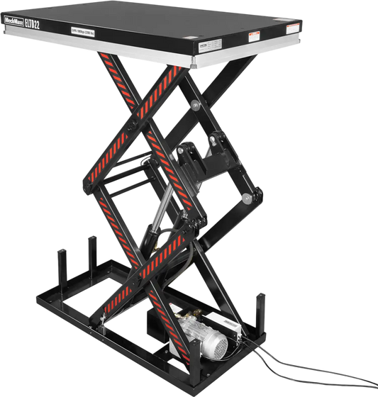 MechMaxx ELTD22 Lift Table 2200 lbs Capacity Stationary Electric Hydraulic Double Scissor 51.2" x 32.3" Platform 70.1" Lift Height UL Certified Motor New