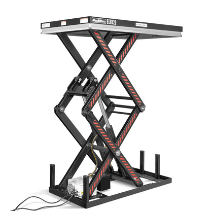 MechMaxx ELTD22 Lift Table 2200 lbs Capacity Stationary Electric Hydraulic Double Scissor 51.2" x 32.3" Platform 70.1" Lift Height UL Certified Motor New