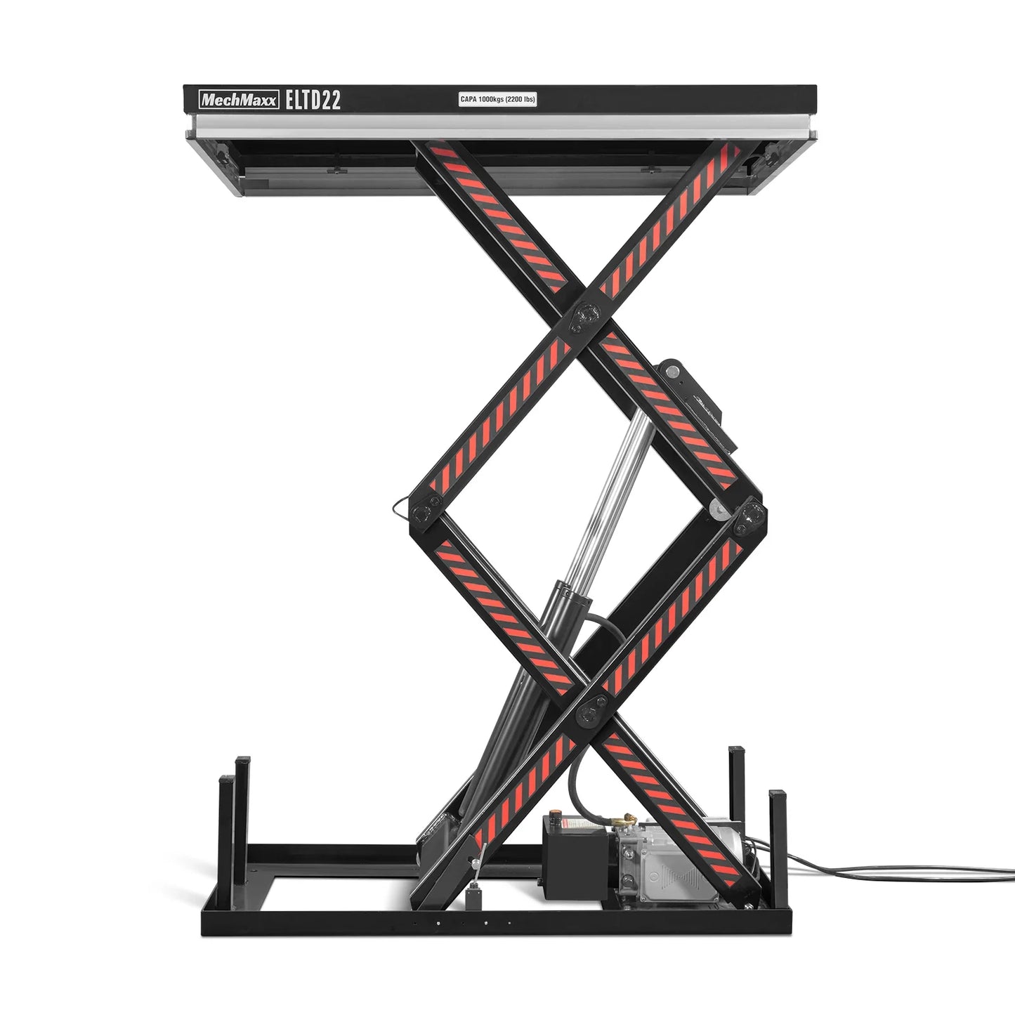 MechMaxx ELTD22 Lift Table 2200 lbs Capacity Stationary Electric Hydraulic Double Scissor 51.2" x 32.3" Platform 70.1" Lift Height UL Certified Motor New