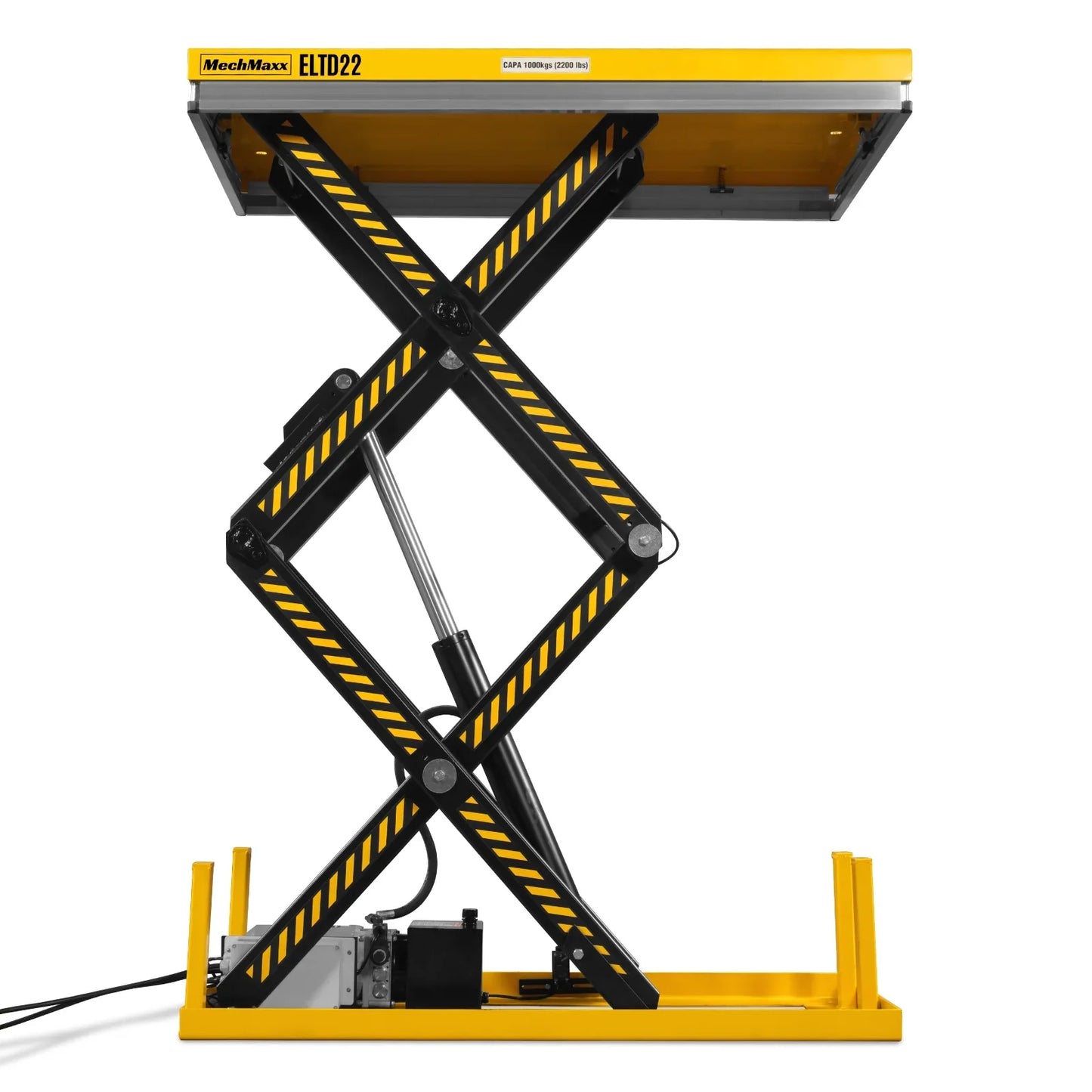MechMaxx ELTD22 Lift Table 2200 lbs Capacity Stationary Electric Hydraulic Double Scissor 51.2" x 32.3" Platform 70.1" Lift Height UL Certified Motor New