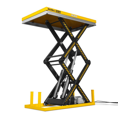 MechMaxx ELTD22 Lift Table 2200 lbs Capacity Stationary Electric Hydraulic Double Scissor 51.2" x 32.3" Platform 70.1" Lift Height UL Certified Motor New