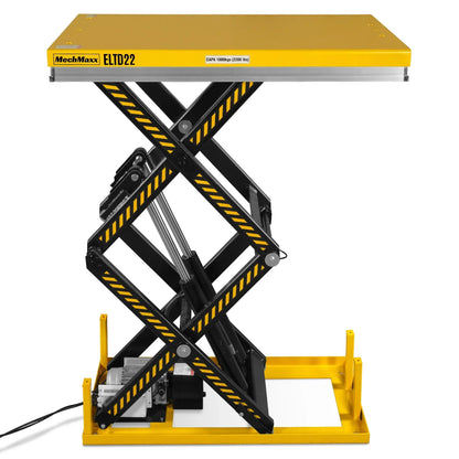 MechMaxx ELTD22 Lift Table 2200 lbs Capacity Stationary Electric Hydraulic Double Scissor 51.2" x 32.3" Platform 70.1" Lift Height UL Certified Motor New