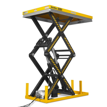 MechMaxx ELTD22 Lift Table 2200 lbs Capacity Stationary Electric Hydraulic Double Scissor 51.2" x 32.3" Platform 70.1" Lift Height UL Certified Motor New