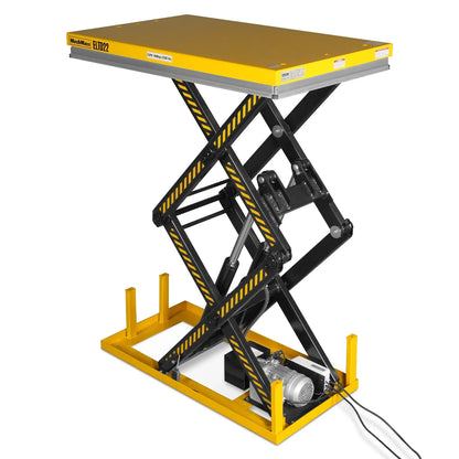 MechMaxx ELTD22 Lift Table 2200 lbs Capacity Stationary Electric Hydraulic Double Scissor 51.2" x 32.3" Platform 70.1" Lift Height UL Certified Motor New