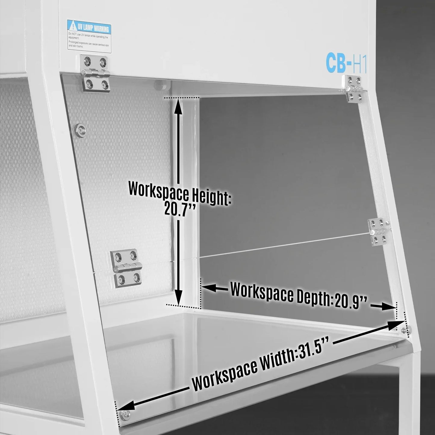 MechMaxx CB-H1 Clean Bench 33.9" Wide Horizontal Laminar Flow HEPA Filtration UV Sterilization ISO Class 5 New