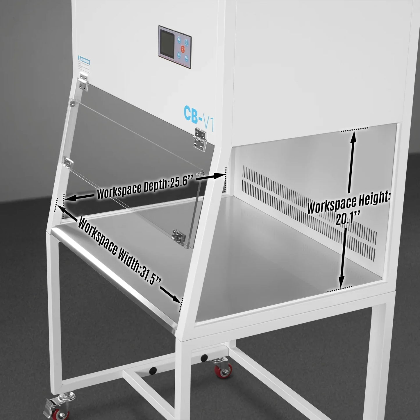 MechMaxx CB-V1 Clean Bench 33.9" Wide Vertical Laminar Flow HEPA Filtration UV Sterilization ISO Class 5 New