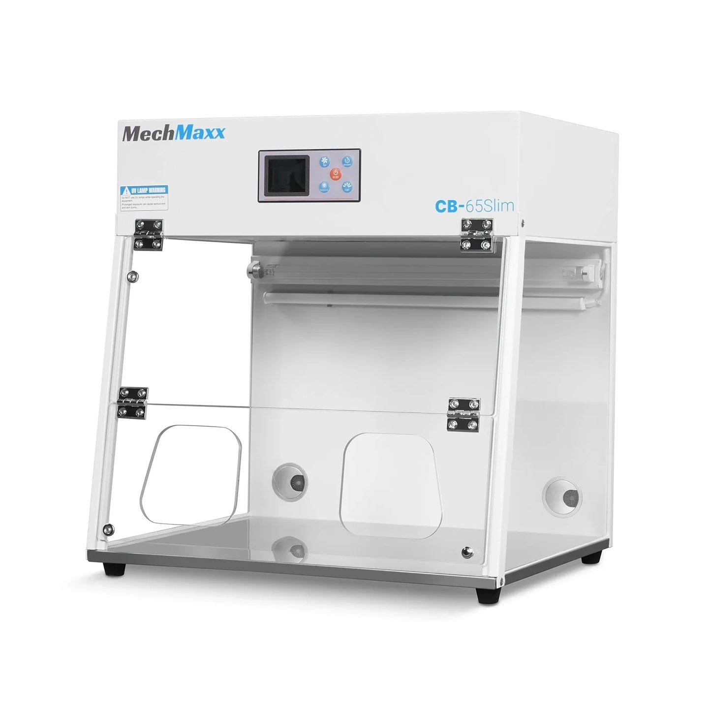 MechMaxx CB-65Slim Laminar Flow Clean Bench 26" Wide Desktop Vertical HEPA Filtration UV Sterilization ISO Class 5 New