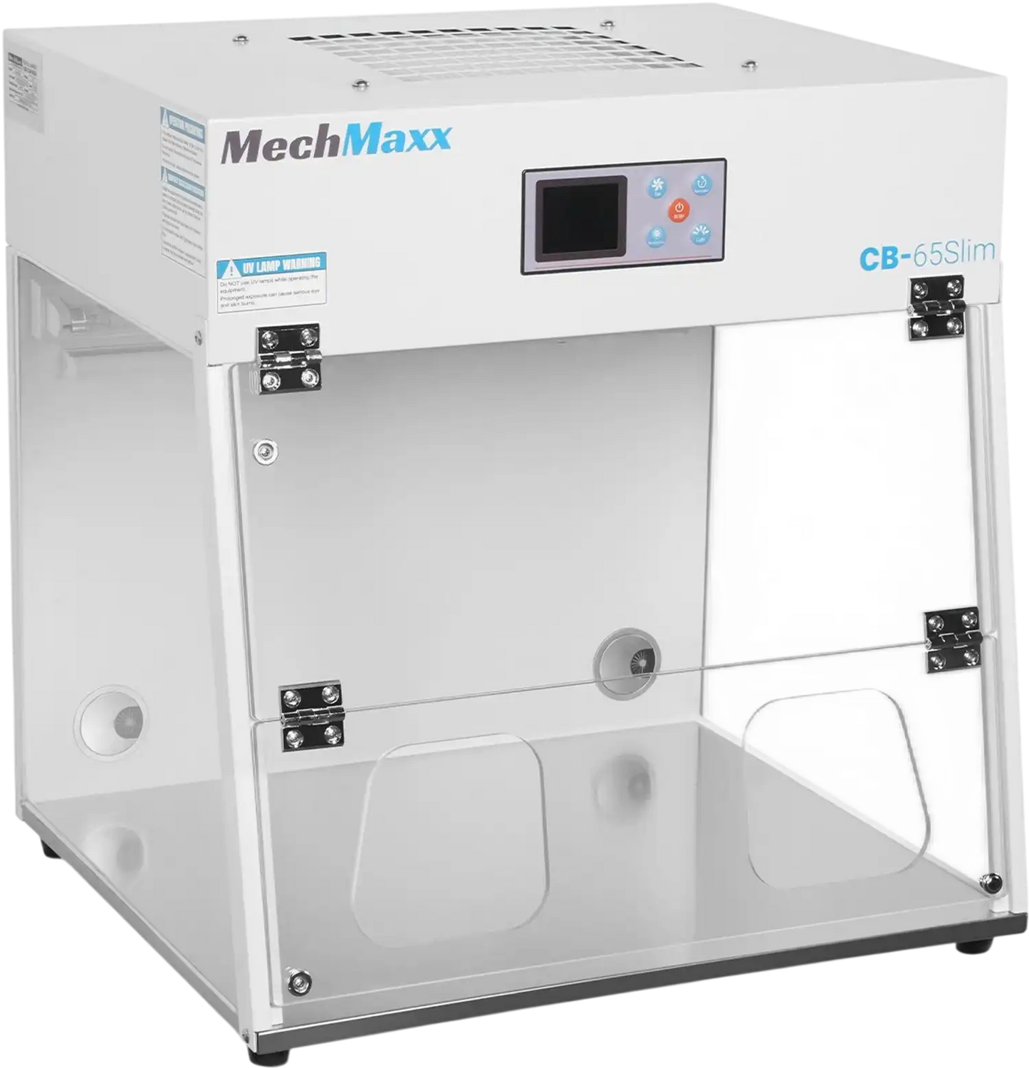 MechMaxx CB-65Slim Laminar Flow Clean Bench 26" Wide Desktop Vertical HEPA Filtration UV Sterilization ISO Class 5 New