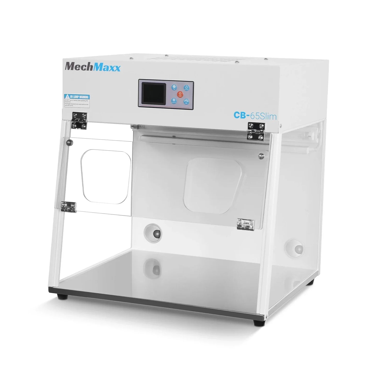 MechMaxx CB-65Slim Laminar Flow Clean Bench 26" Wide Desktop Vertical HEPA Filtration UV Sterilization ISO Class 5 New
