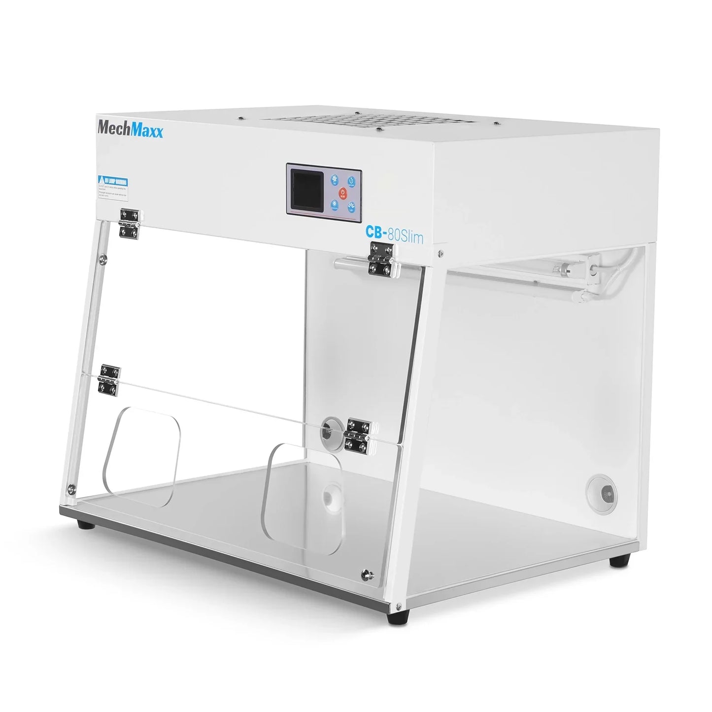 MechMaxx CB-80Slim Laminar Flow Clean Bench 31.9" Wide Desktop Vertical HEPA Filtration UV Sterilization ISO Class 5 New