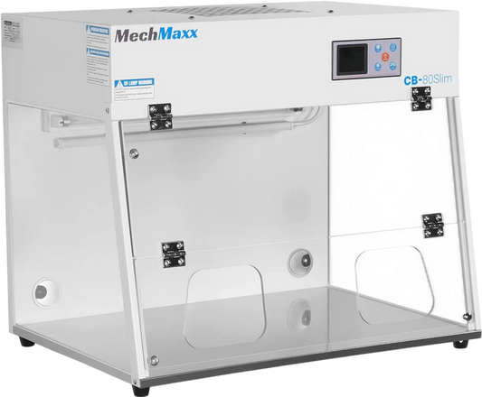 MechMaxx CB-80Slim Laminar Flow Clean Bench 31.9" Wide Desktop Vertical HEPA Filtration UV Sterilization ISO Class 5 New