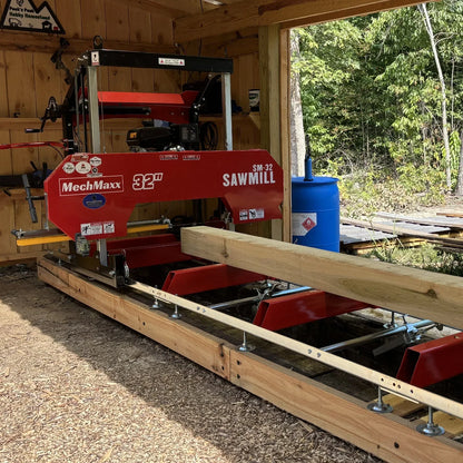 MechMaxx SM32 Sawmill Portable 32" KOHLER CH440 429cc Electric Start Gasoline Engine 26.5" Board Width 13' Track Length New