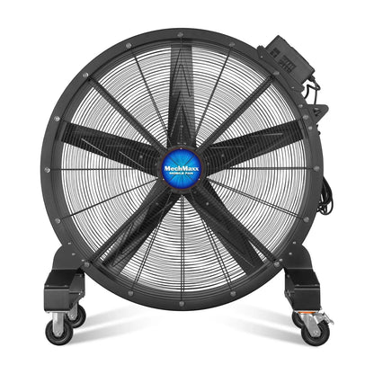 MechMaxx MF-47 Industrial Fan 47" Portable Variable Speed High-Efficiency PMSM Motor Mobile High Volume Floor Fan for Warehouse Workshop Gym New