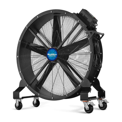 MechMaxx MF-47 Industrial Fan 47" Portable Variable Speed High-Efficiency PMSM Motor Mobile High Volume Floor Fan for Warehouse Workshop Gym New