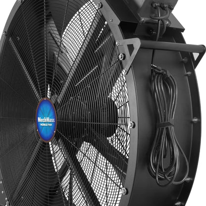 MechMaxx MF-47 Industrial Fan 47" Portable Variable Speed High-Efficiency PMSM Motor Mobile High Volume Floor Fan for Warehouse Workshop Gym New