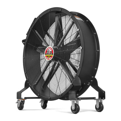 MechMaxx MF-47 Industrial Fan 47" Portable Variable Speed High-Efficiency PMSM Motor Mobile High Volume Floor Fan for Warehouse Workshop Gym New