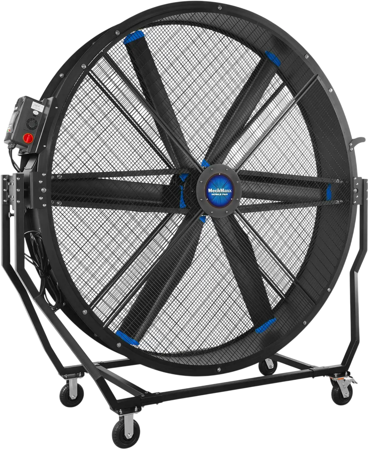 MechMaxx MF-79T Industrial Fan 79" Portable Tiltable Mobile High Volume Floor Fan Variable High-Efficiency PMSM Motor for Warehouse Workshop Gym New