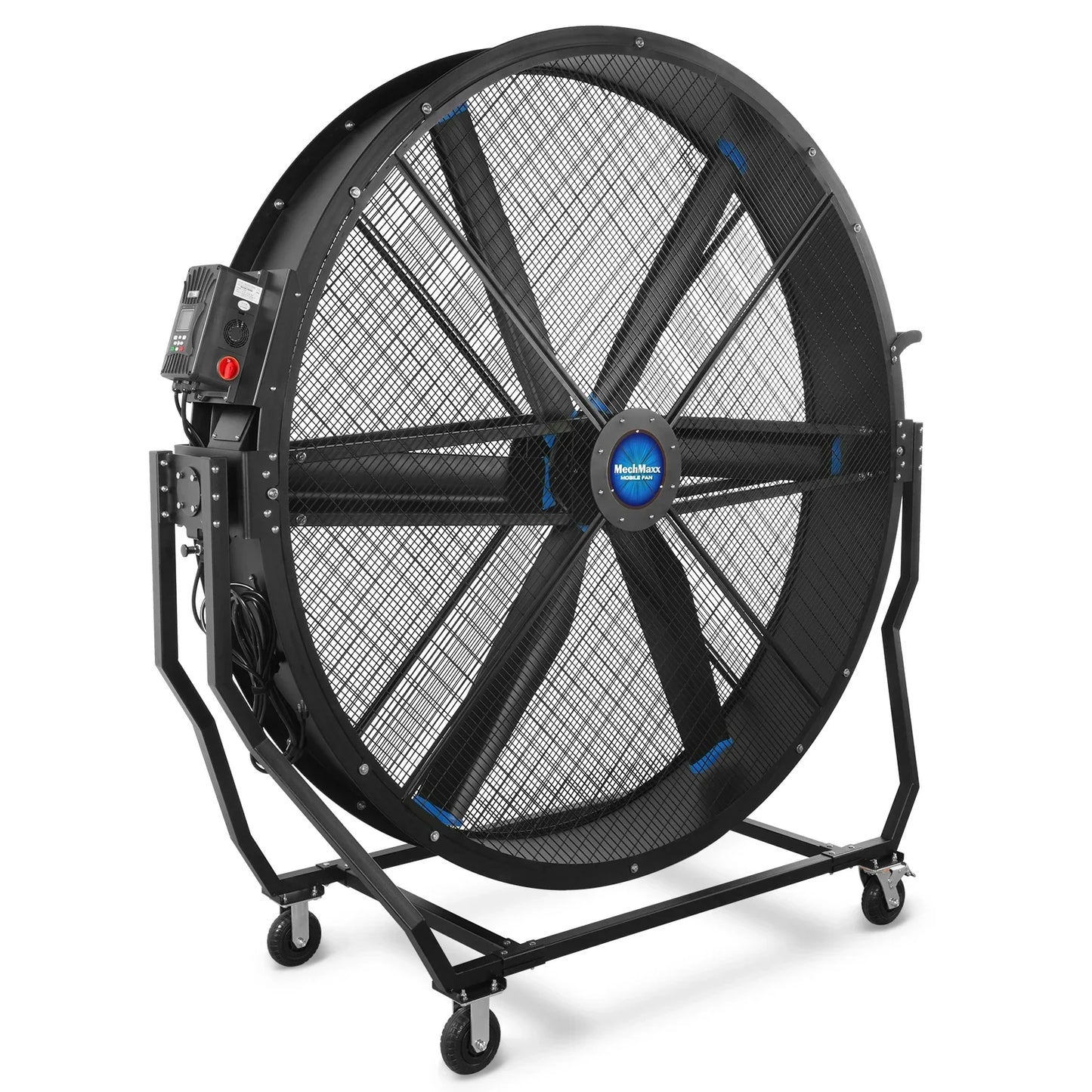MechMaxx MF-79T Industrial Fan 79" Portable Tiltable Mobile High Volume Floor Fan Variable High-Efficiency PMSM Motor for Warehouse Workshop Gym New