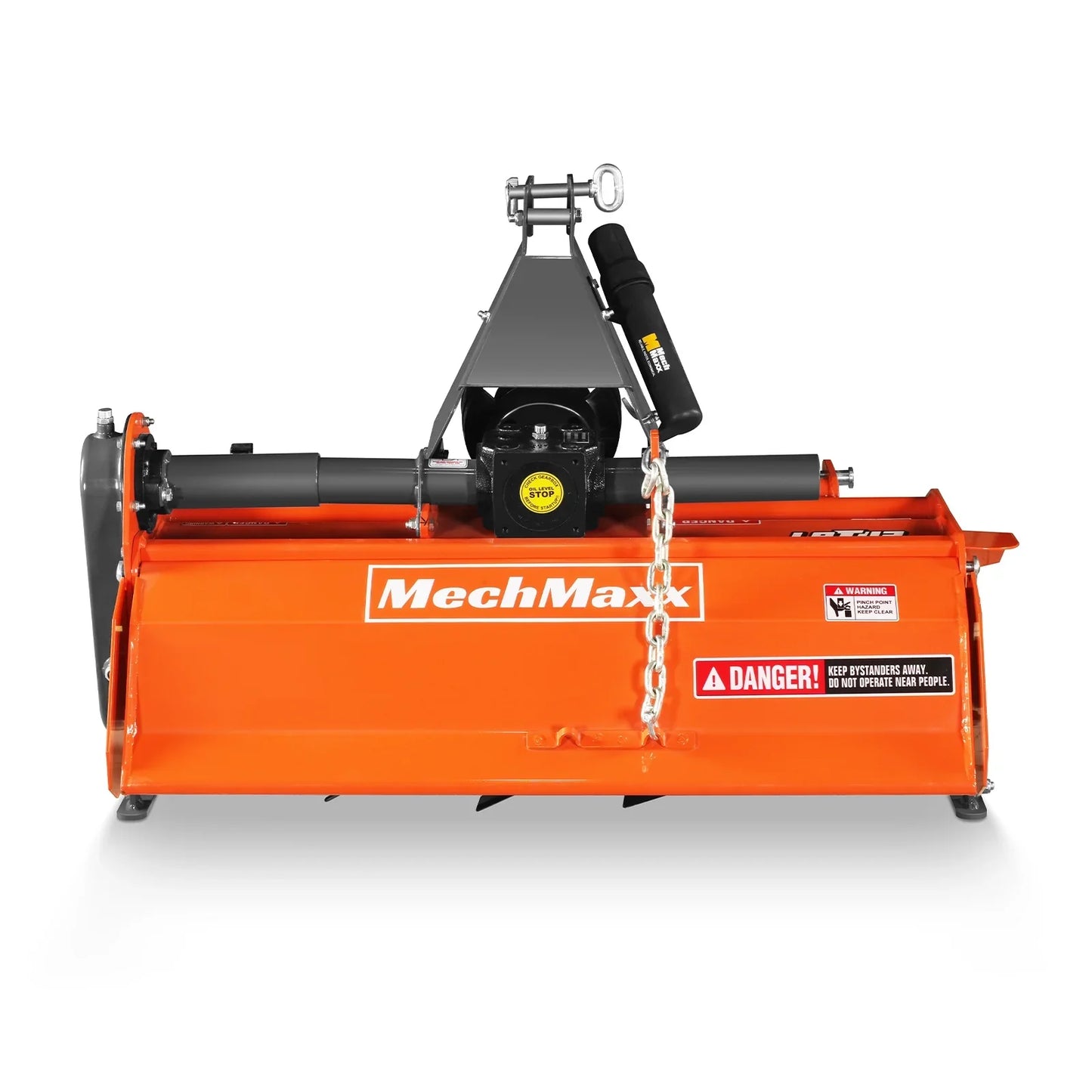 MechMaxx LRT42 Rotary Tiller 42" 3 Point Hitch Cat.1 Chain Drive PTO Shaft Included Shear Bolt 15-35 HP New