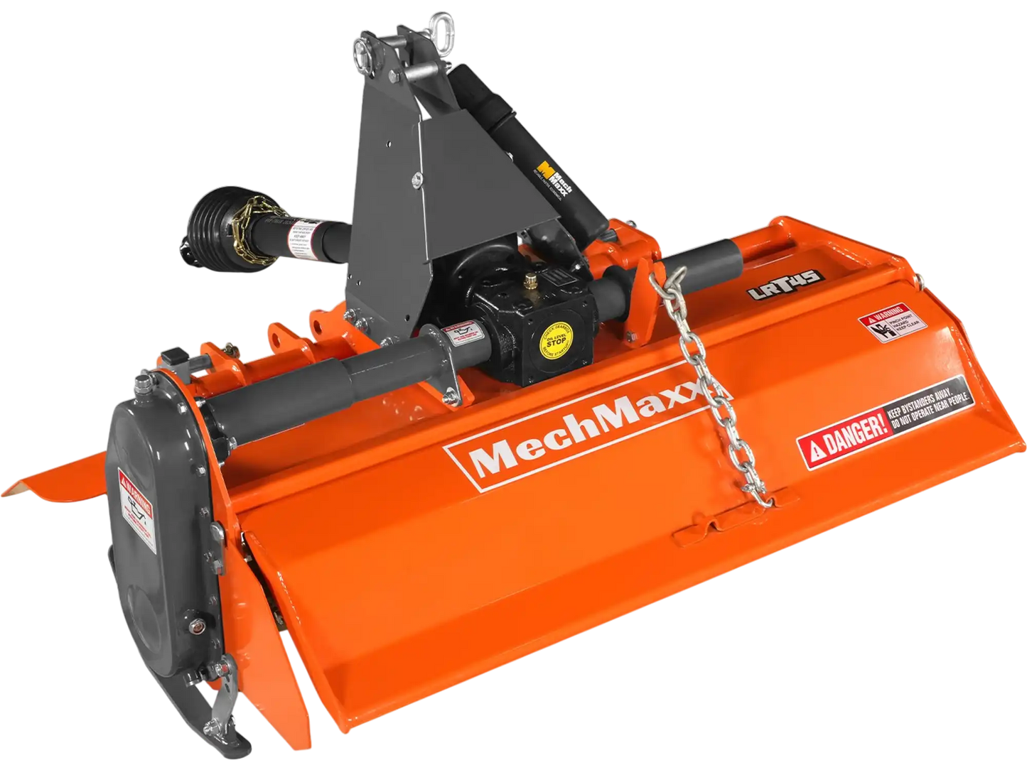 MechMaxx LRT45 Rotary Tiller 45" 3 Point Hitch Cat 1 Chain Drive PTO Shaft Included 15-35 HP New