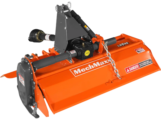 MechMaxx LRT45 Rotary Tiller 45" 3 Point Hitch Cat 1 Chain Drive PTO Shaft Included 15-35 HP New