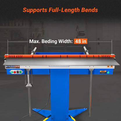 MechMaxx 650e Magnetic Pan and Box Brakes 48" Industrial Heavy Duty Sheet Metal Brake 20 Gauge Capacity New