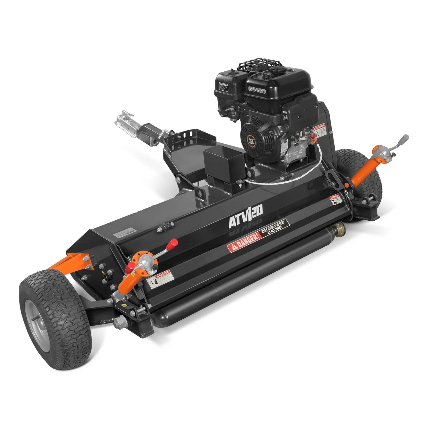 MechMaxx ATV120 Flail Mower 48" Tow-Behind ATV Offset 15HP 459cc Electric Start Gas Engine Adjustable Mowing Height New