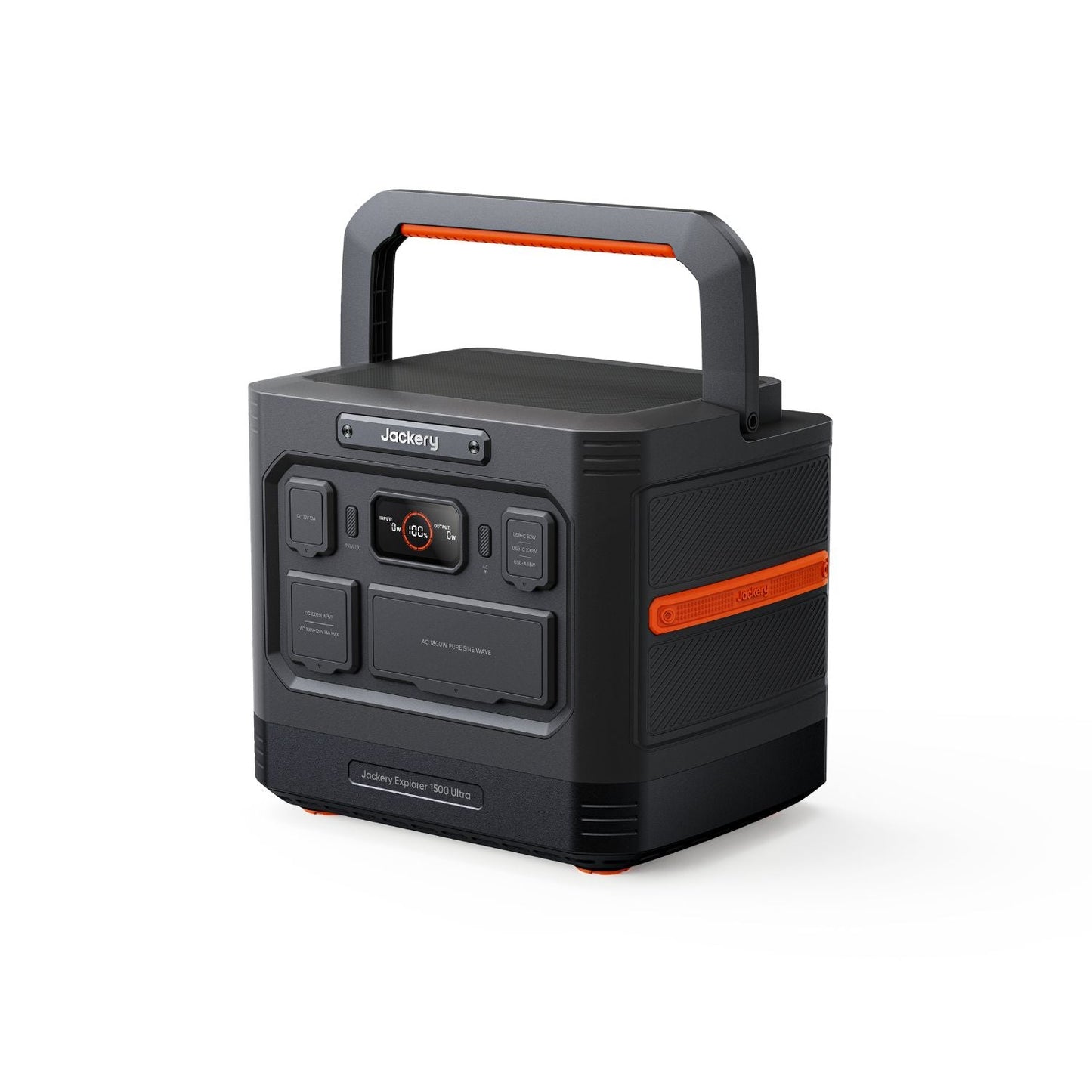 Jackery Explorer 1500 Ultra Portable Power Station left view with handle showing
