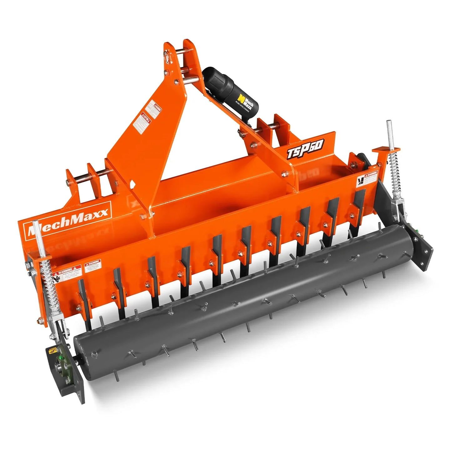MechMaxx TSP60 Soil Pulverizer 60" Heavy Duty Single Spiked Roller 21 Shanks Category 1 2 3 Point Hitch Tractor Attachment New