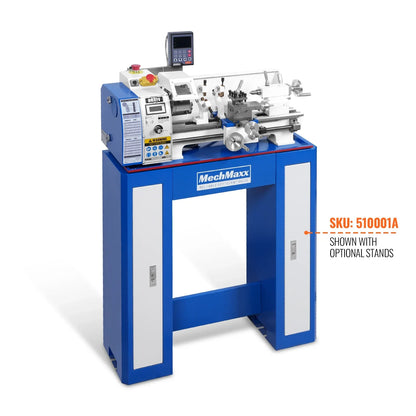 MechMaxx 0831VD Metal Lathe 8" x 16" Benchtop Mini Lathe DRO 1.5 HP Variable Speed 1.5" Spindle Bore New
