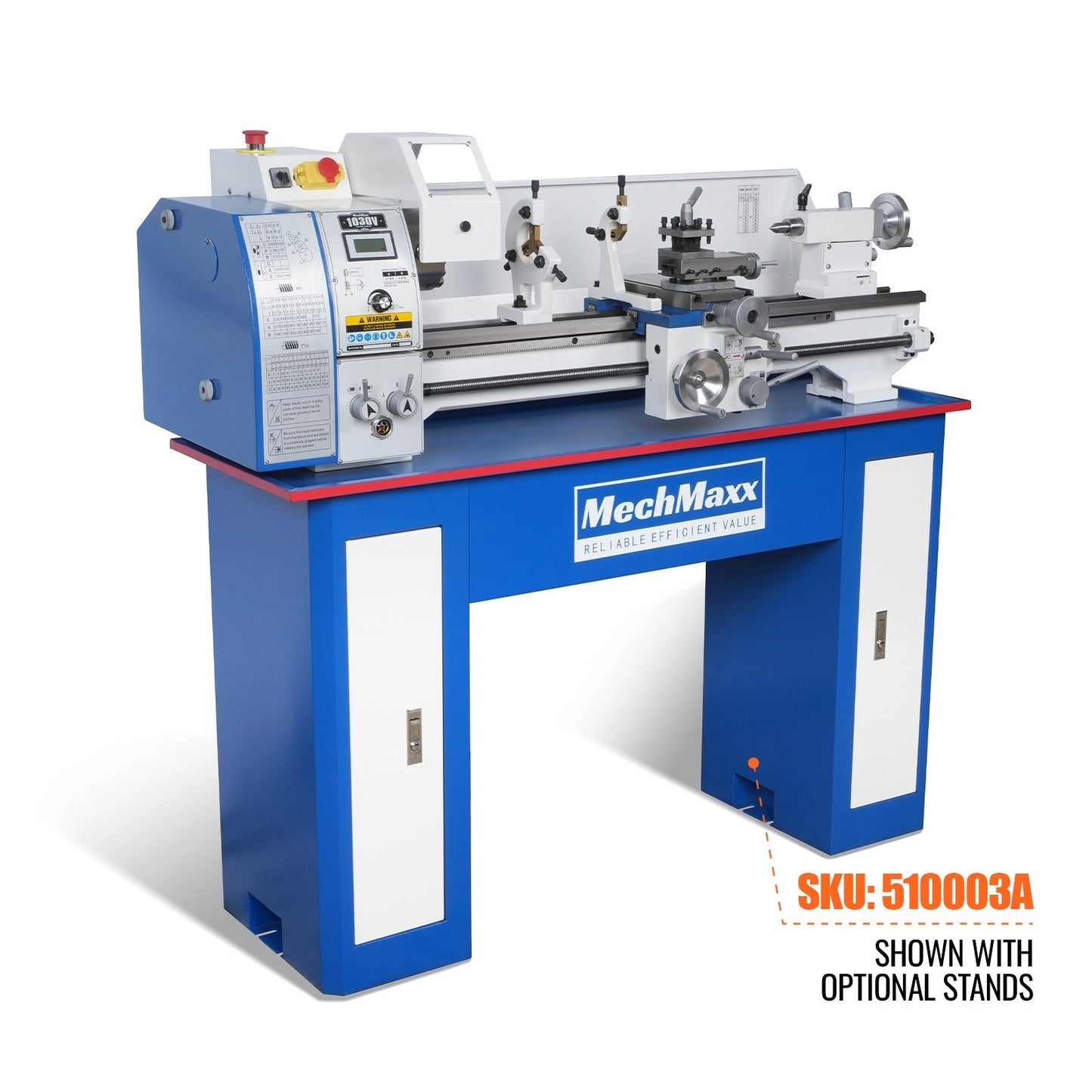 MechMaxx 1030V Metal Lathe 10 x 30" Benchtop Variable Speed High Precision Brushless Motor 1.5 HP 0-2000 RPM 1.5" Spindle Bore New