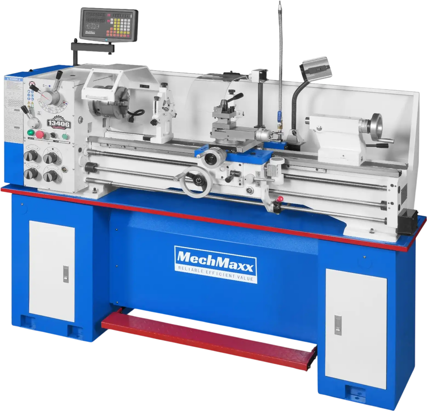 MechMaxx 1340G Metal Lathe 13 x 40" Industrial Heavy Duty Bench High Precision Variable Speed 2HP 70-2000 RPM Four-Axis Sliding System New