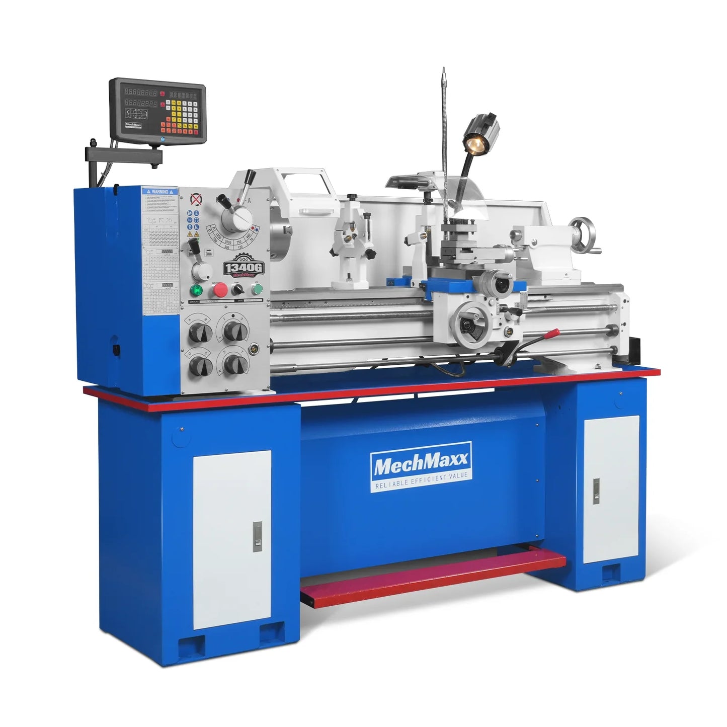 MechMaxx 1340G Metal Lathe 13 x 40" Industrial Heavy Duty Bench High Precision Variable Speed 2HP 70-2000 RPM Four-Axis Sliding System New