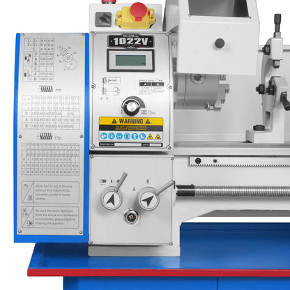 MechMaxx 1022VD Metal Lathe 10 x 22" Industrial Benchtop DRO Variable Speed 1.5HP Brushless Motor New