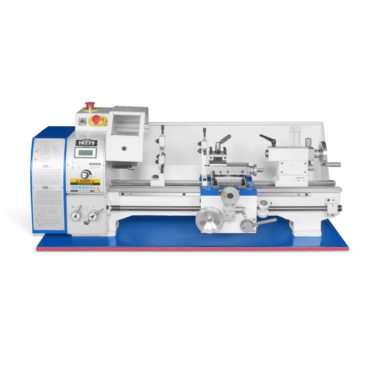 MechMaxx 1022V Metal Lathe 10" x 22" Industrial Benchtop High Precision Variable Speed 1.5HP Brushless Motor 0-2000 RPM Without Stand New